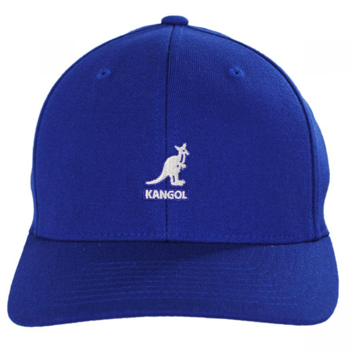 Kangol | Logo Wool FlexFit Fitted Baseball Cap | 201104 | front | ROYAL BLUE