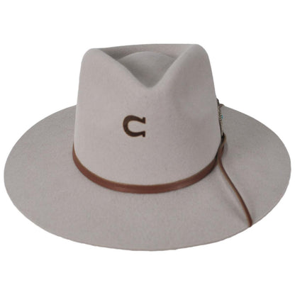Charlie 1 Horse | Lone Butte Wool Felt Fedora Hat | 124795 | front | SILVER BELLY