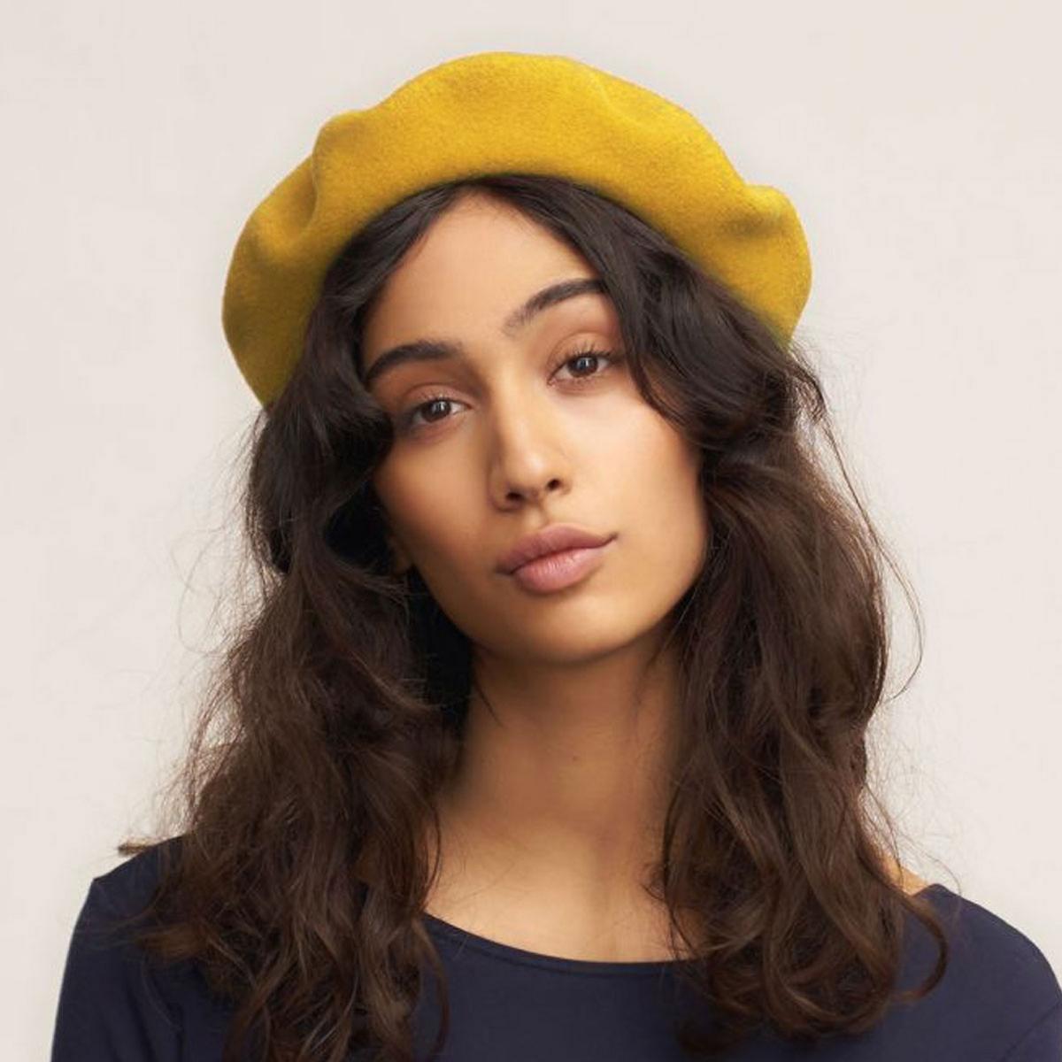 Heritage par Laulhere | Authentique Classic Wool Beret | 151058 | lsfone | JAUNE