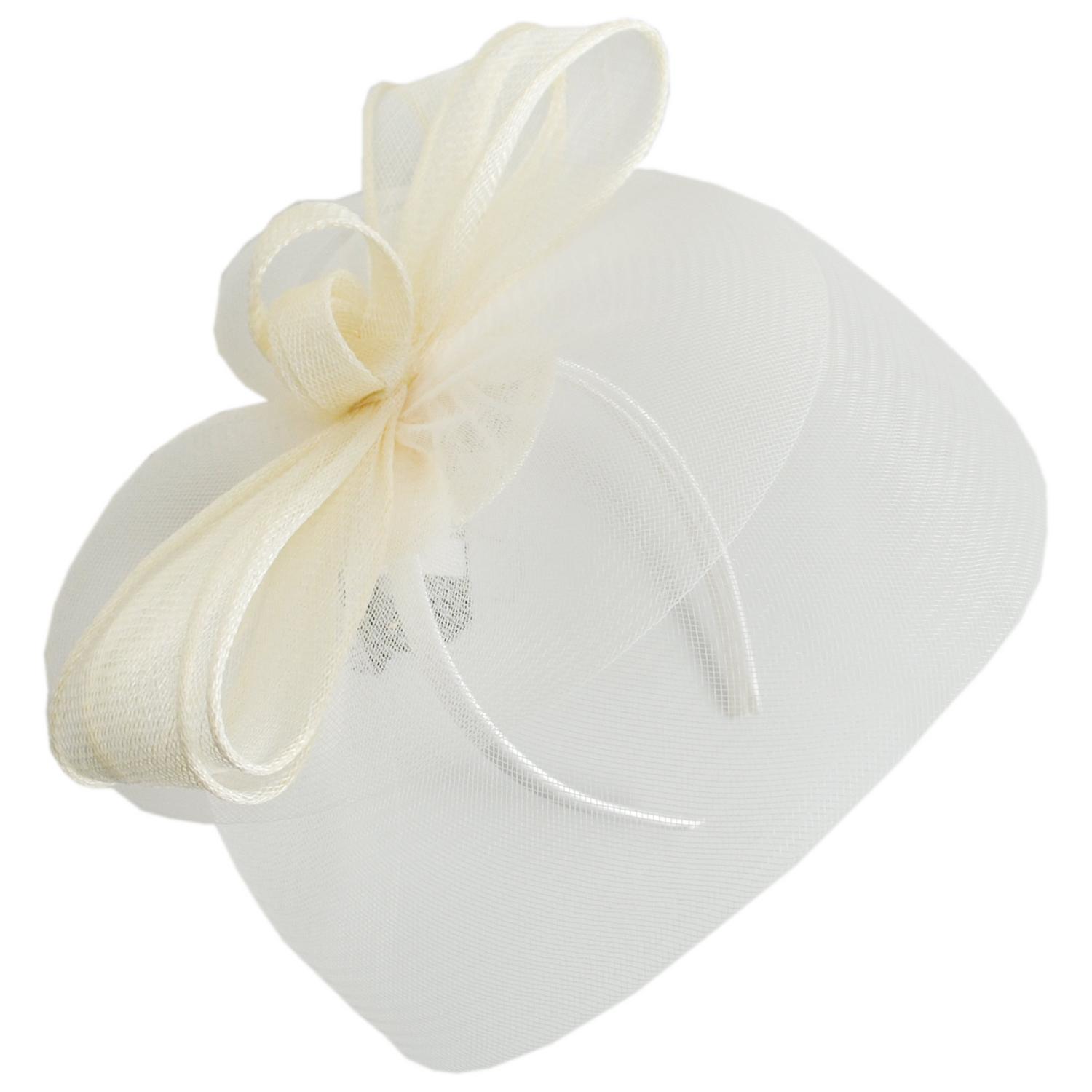 Kathy Jeanne | Corbatin Horsehair Mesh Fascinator Hat | 122434 | lead | IVORY