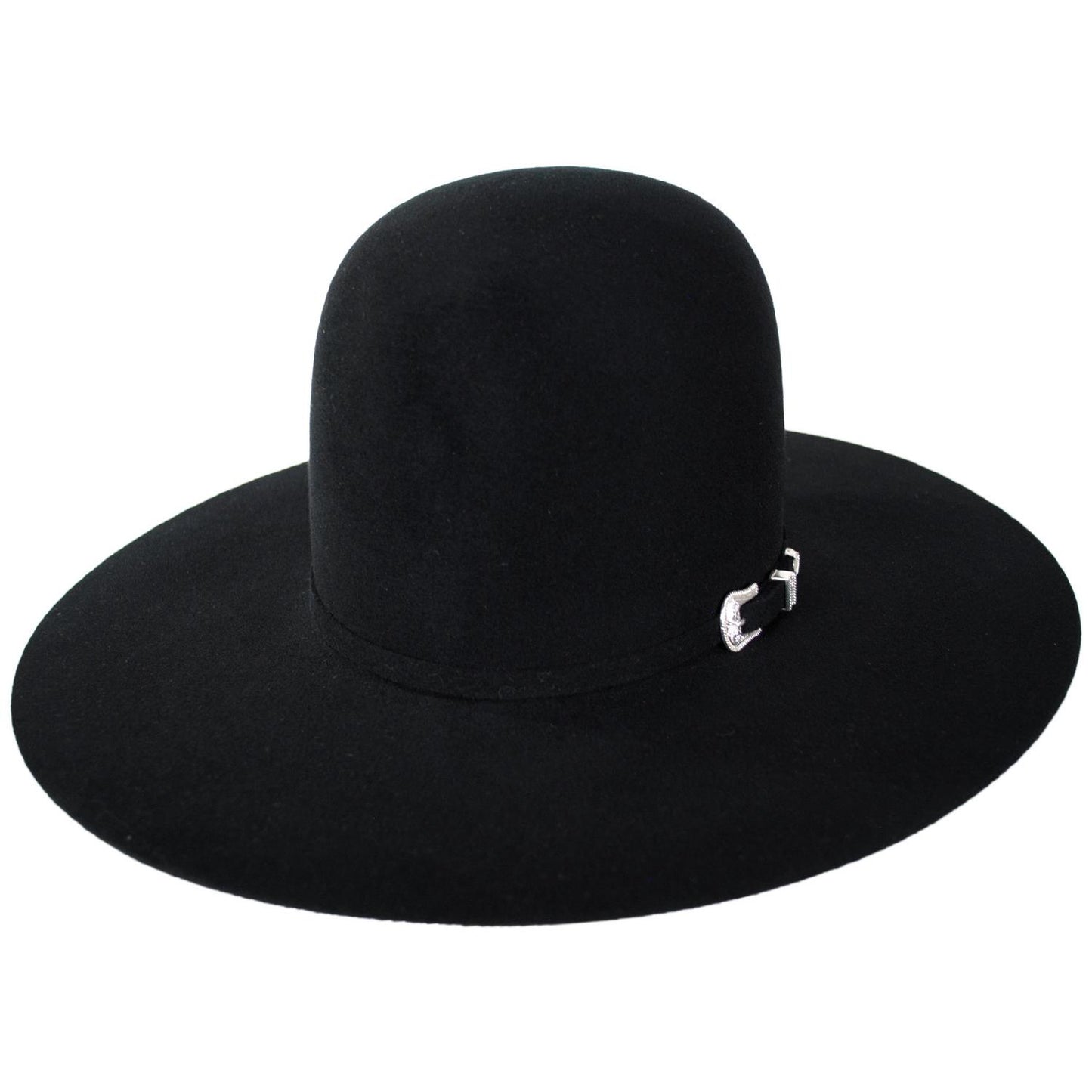 Bailey Western | Lightning Open Wool and Angora Felt Cowboy Hat | 130021 | lead | BLACK