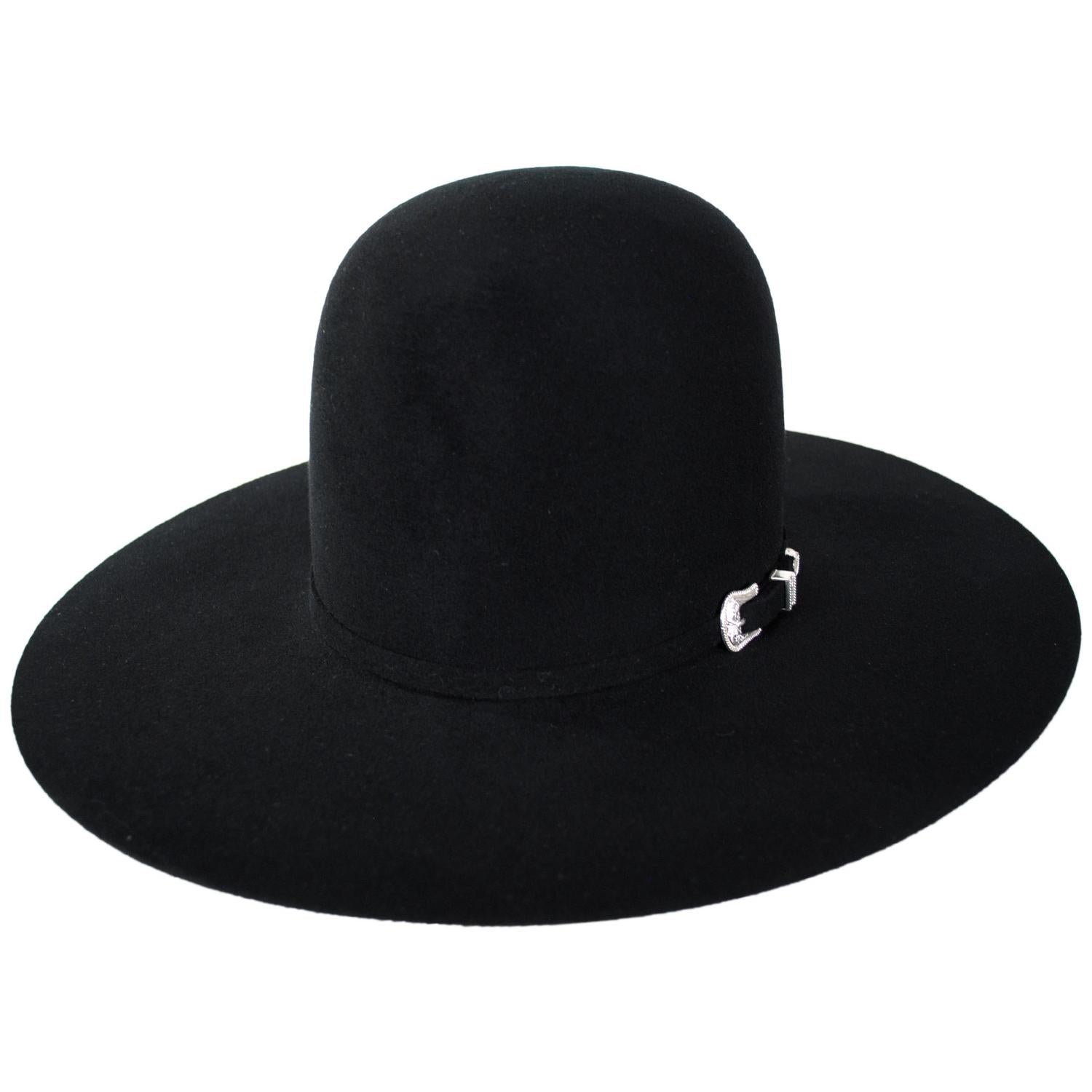Bailey Western | Lightning Open Wool and Angora Felt Cowboy Hat | 130021 | lead | BLACK
