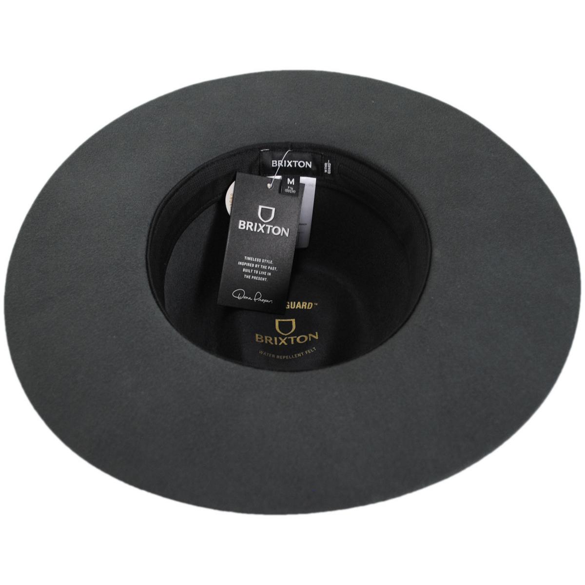 BRIXTON HATS | Hawkins Weather Guard Wool Felt Western Hat | 135613 | under | ASPHALT/BROWN