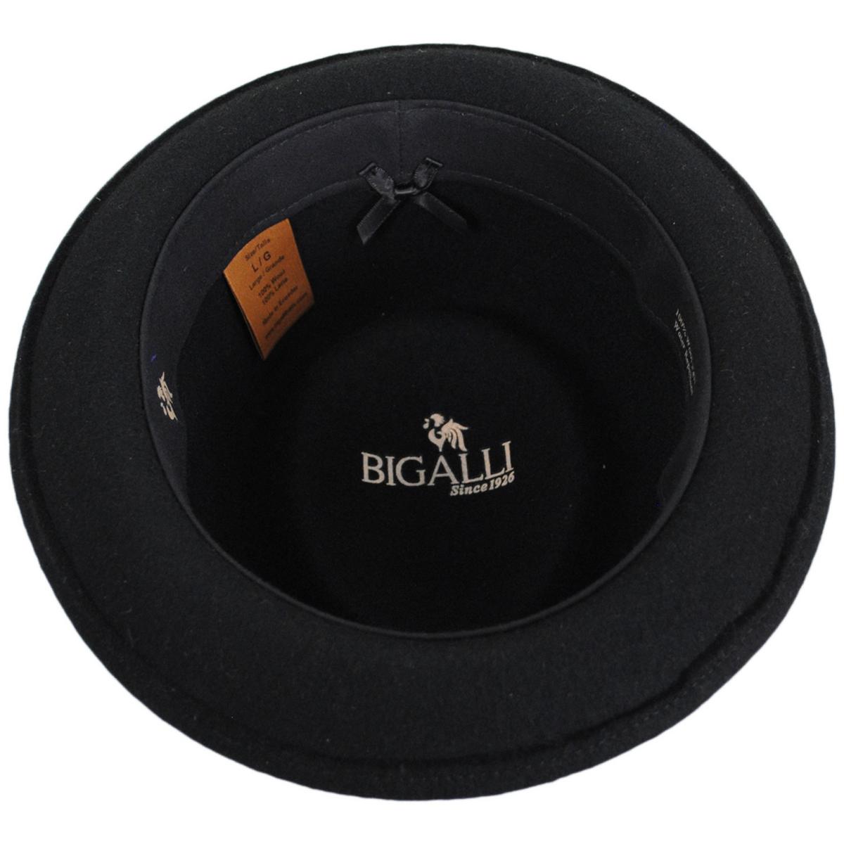 Bigalli | Stingy Brim Wool Felt Pork Pie Hat | 131413 | under | BLACK
