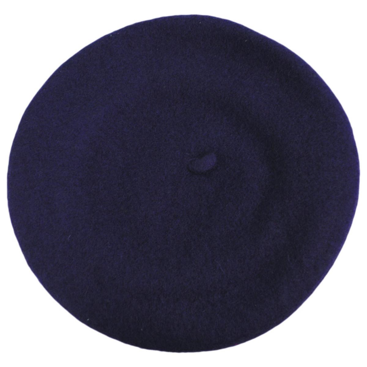 Village Hat Shop | Kid's Classic Wool Beret | 512000 | front | NAVY BLUE