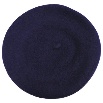 Village Hat Shop | Kid's Classic Wool Beret | 512000 | front | NAVY BLUE