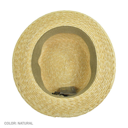 Jaxon Hats | Wholesale Striped Band Wheat Straw Skimmer Hat B2B Pre-Pack | B2B129005 | under | NATURAL