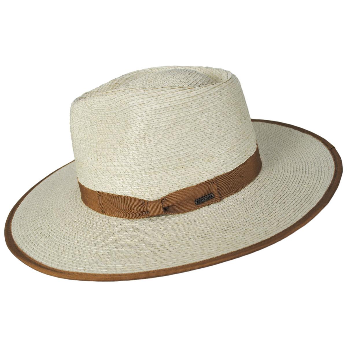 BRIXTON HATS | Jo Palm Straw Rancher Fedora Hat | 104039 | profile | NATURAL/TAN
