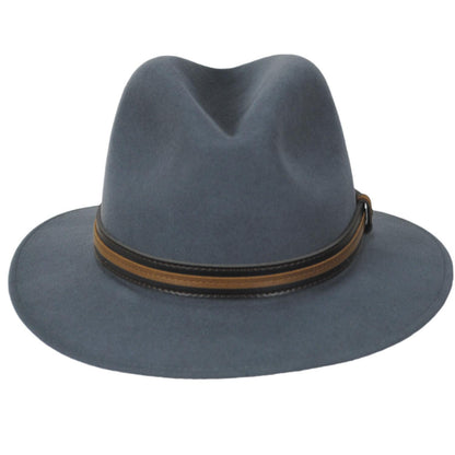 Bailey 1922 | Brandt Lanolux Wool Felt Fedora Hat - Bluestone | 130061BS | front | BLUESTONE