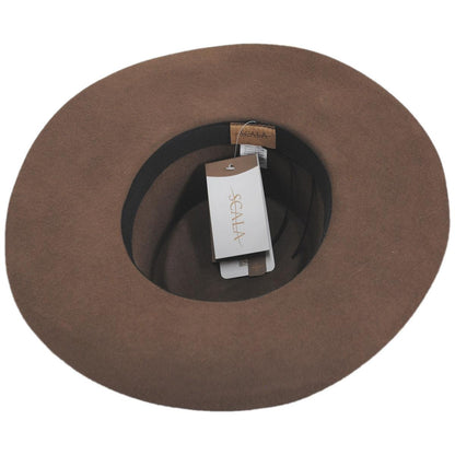 Scala | Lanna Wool Felt Gaucho Hat | 123445 | under | BROWN