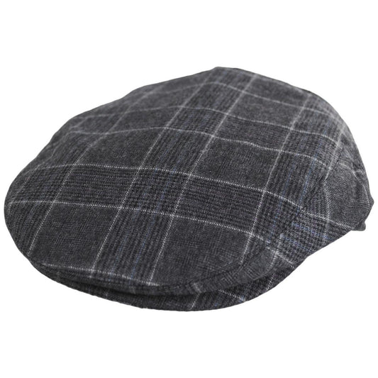 Baskerville Hat Company | Wholesale Aldwych Wool Glenplaid Ivy Cap B2B Pre-Pack | B2B167668 | lead | CHARCOAL