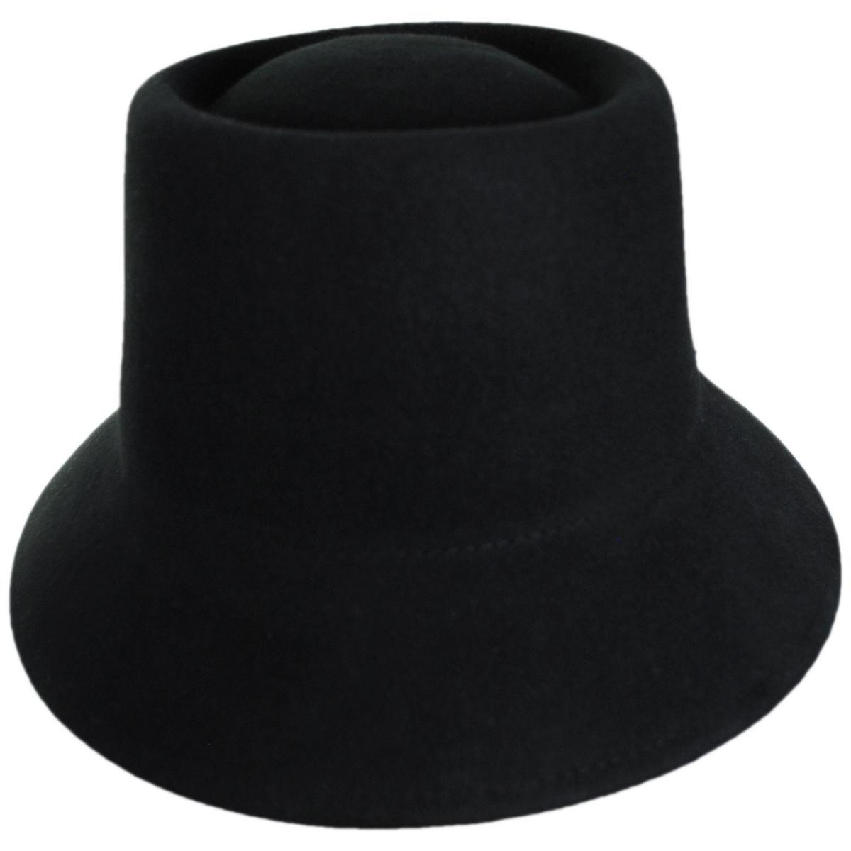 BRIXTON HATS | Elle Wool Felt Bucket/Cloche Hat | 123934 | front | BLACK