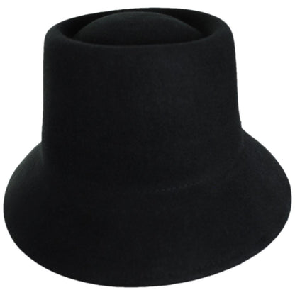 BRIXTON HATS | Elle Wool Felt Bucket/Cloche Hat | 123934 | front | BLACK