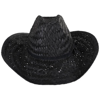 BRIXTON HATS | Houston Rush Straw Cowboy Hat | 128338 | front | BLACK