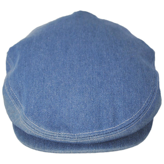 BRIXTON HATS | Hooligan Cotton Denim Ivy Cap | 161504 | front | DENIM/OFF WHITE