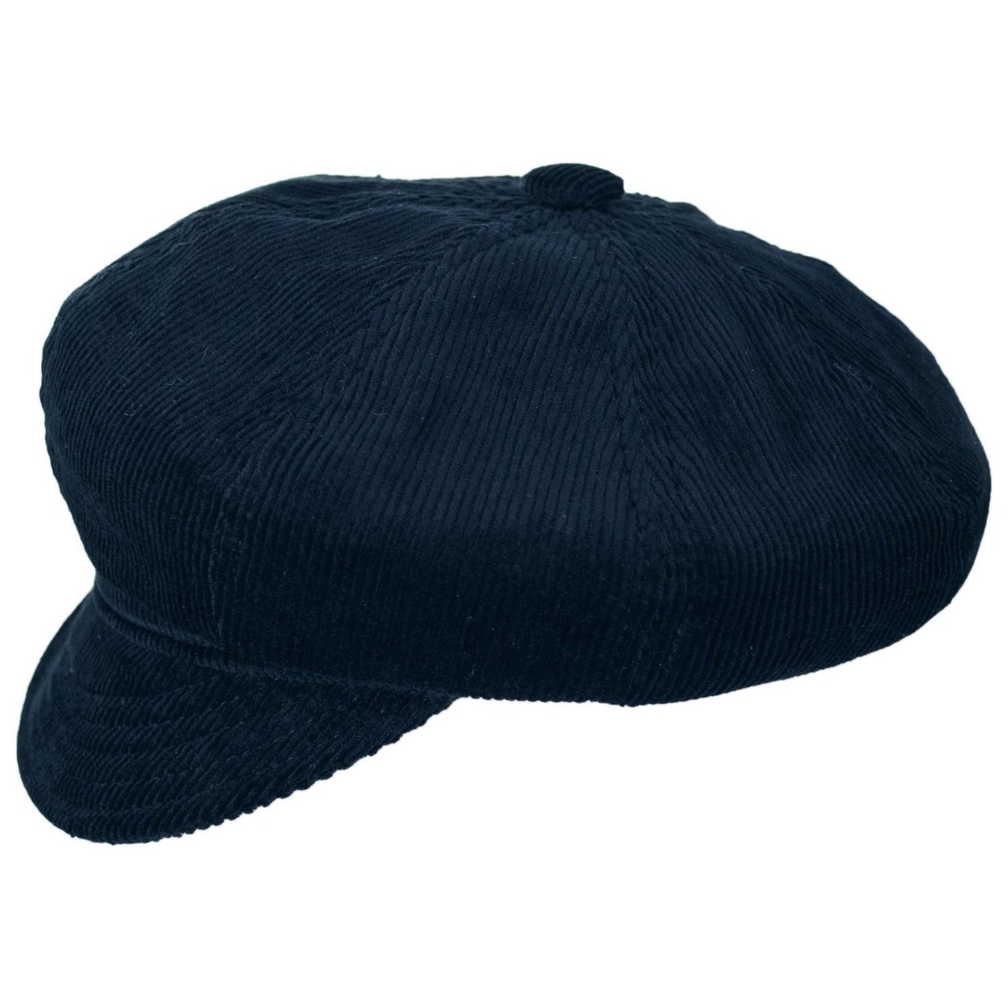 NEW YORK HAT CO | Cotton Corduroy Spitfire Newsboy Cap | 161111 | profile | NAVY