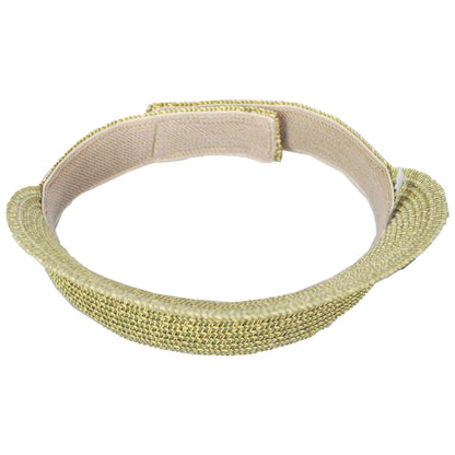 Jeanne Simmons | Toyo Braid Straw Tweed Visor Hat | 196207 | under | GREEN TWEED