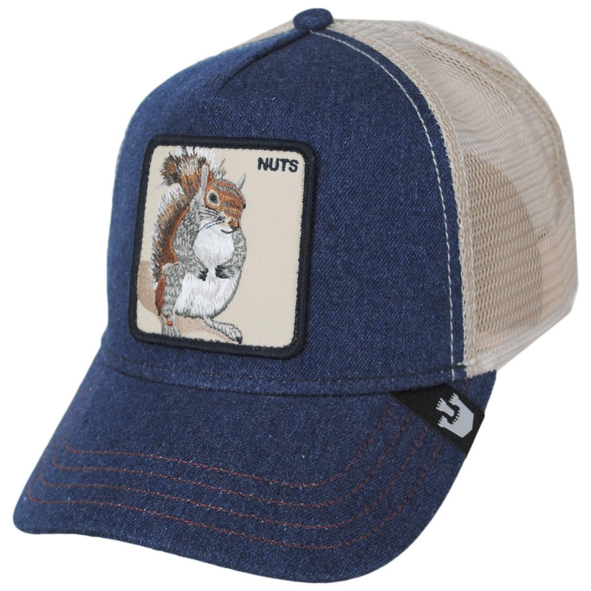 Goorin Bros | Squirrel Nuts Mesh Trucker Snapback Baseball Cap | 200491 | lead | DENIM