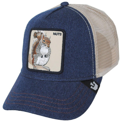 Goorin Bros | Squirrel Nuts Mesh Trucker Snapback Baseball Cap | 200491 | lead | DENIM