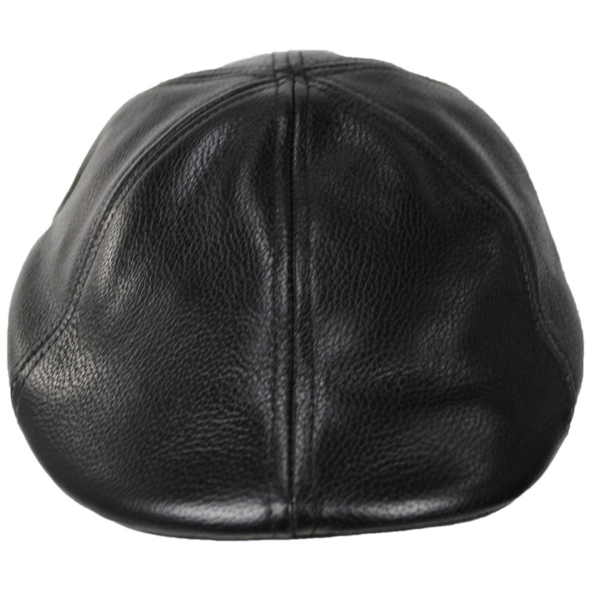 Scala | Lamarck Leather Duckbill Ivy Cap | 160167 | front | BLACK