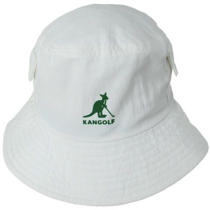 Kangol | Kangolf Nylon Lahinch Bucket Hat | 185842 | front | WHITE