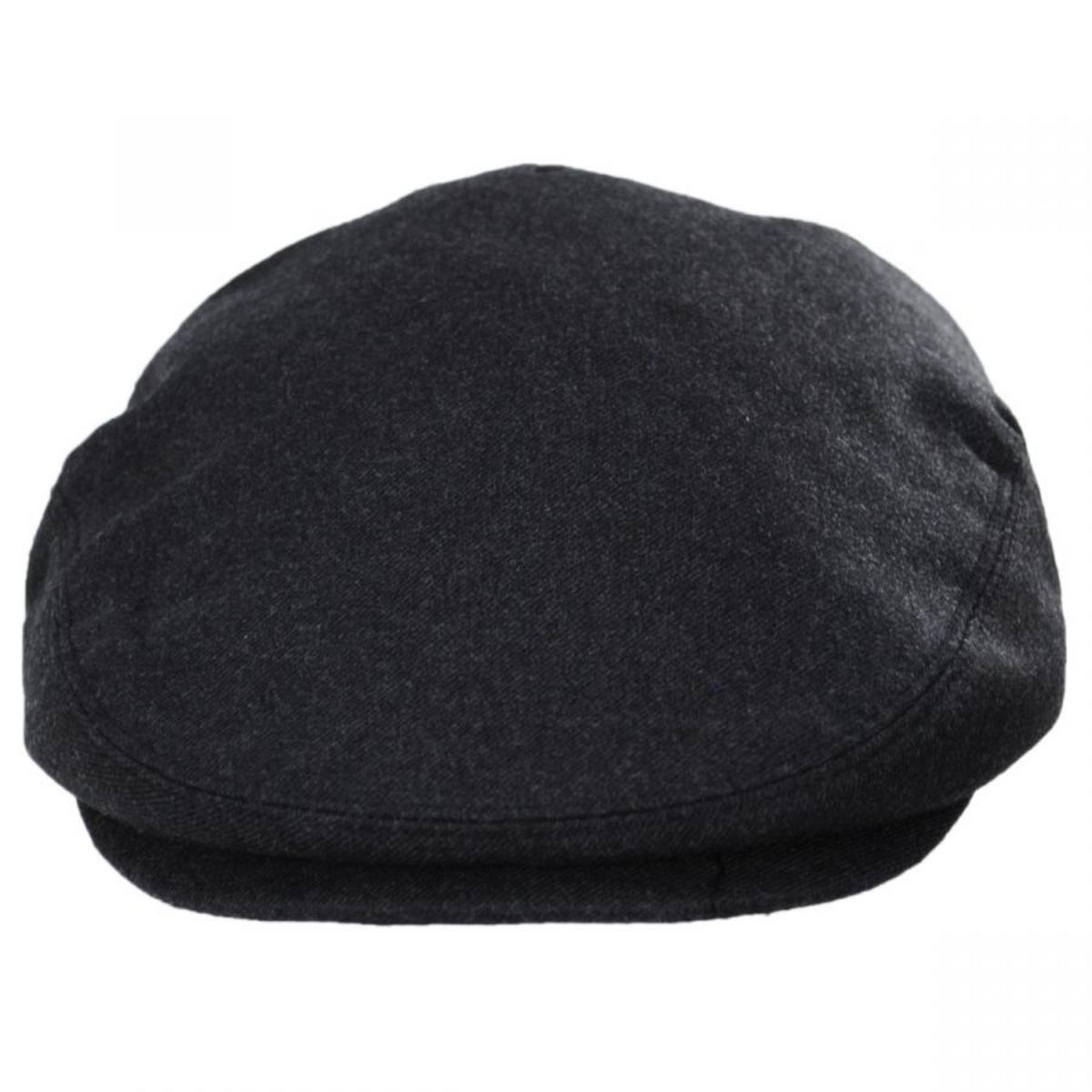 Baskerville Hat Company | Hampstead Japanese Wool Ivy Cap | 167651 | front | CHARCOAL