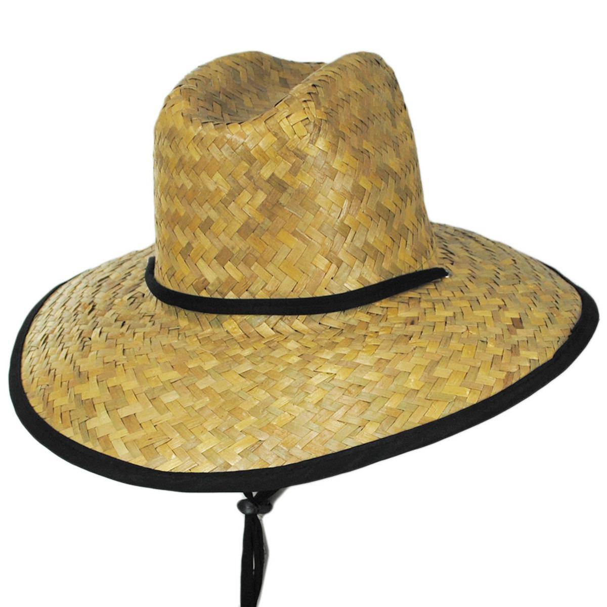 Peter Grimm | Kenny Solid Straw Lifeguard Hat | 127215 | lead | BLACK