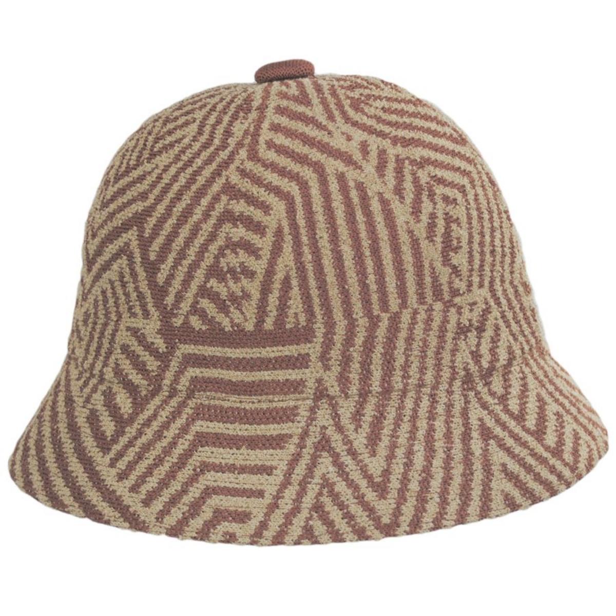 Kangol | Virtual Grid Casual Bucket Hat | 185801 | profile | MAHOGANY/OAT