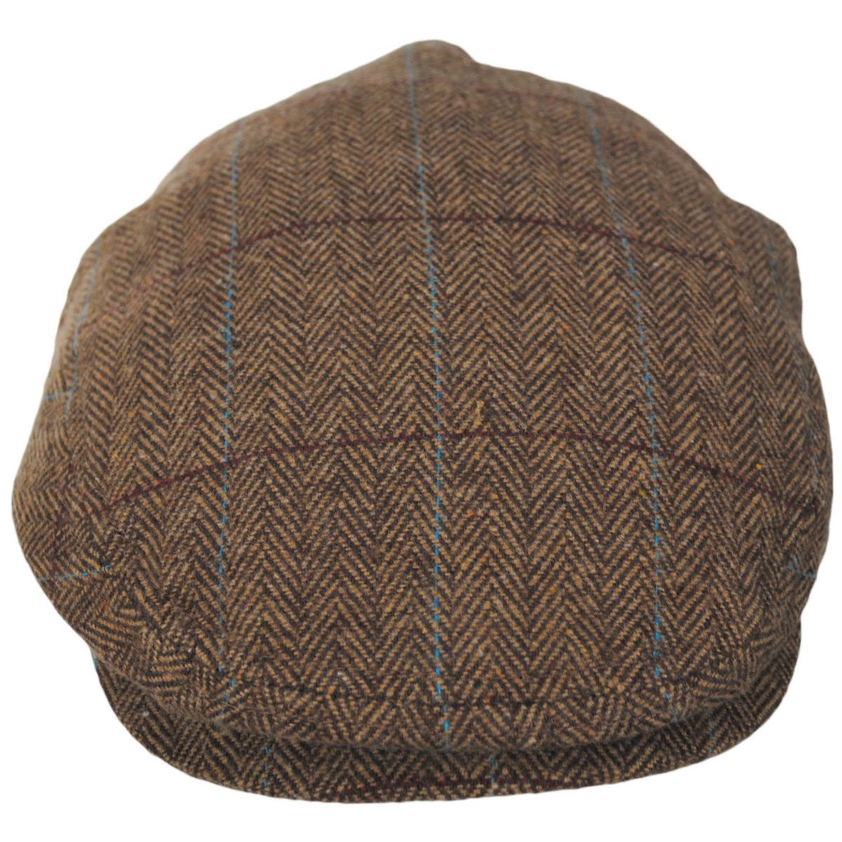 BRIXTON HATS | Hooligan Lightweight Herringbone Overcheck Plaid Ivy Cap - Brown/Light Brown | 161559BLB | front | BROWN/LIGHT BROWN