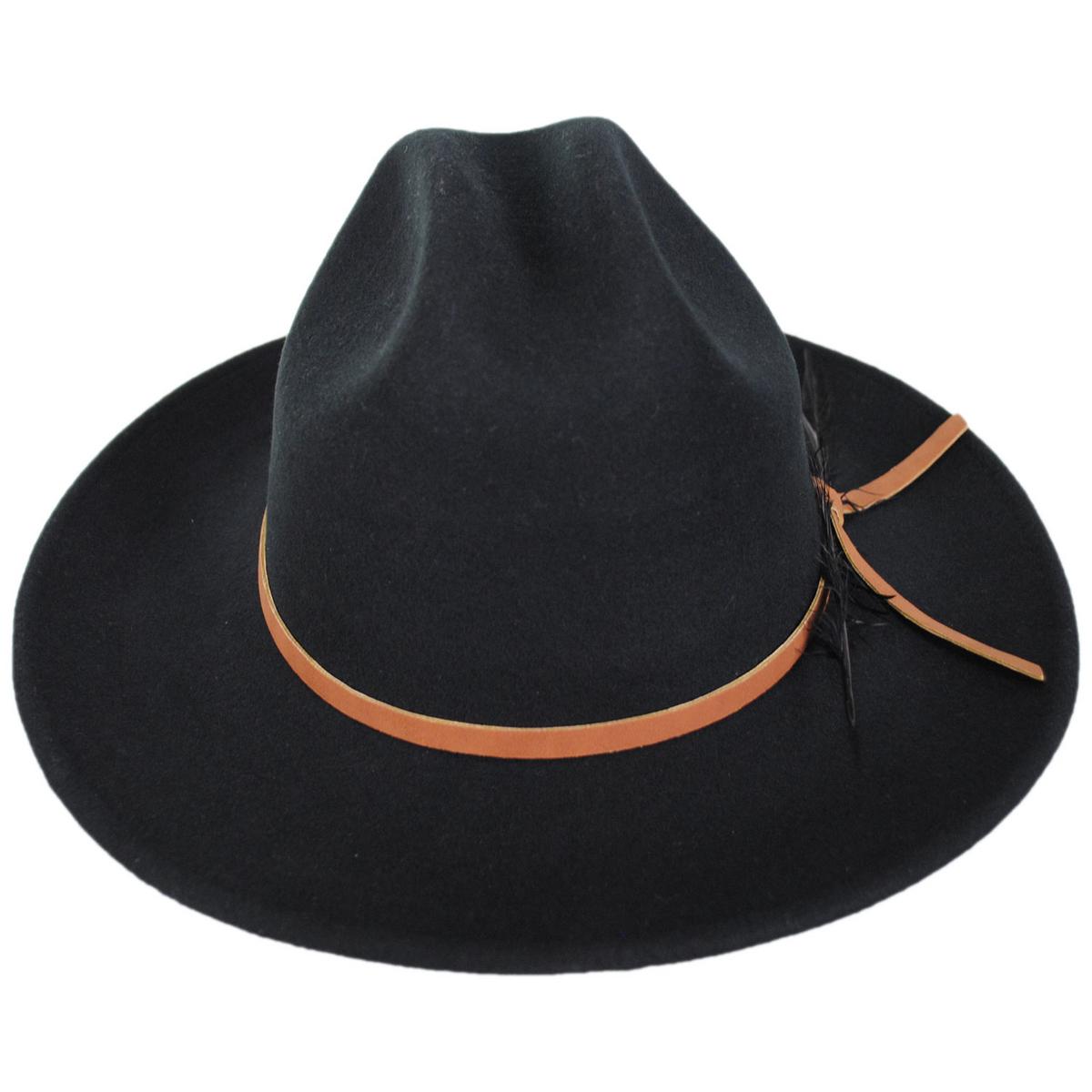 Scala | Adan Wool Felt Western Hat | 130440 | front | BLACK