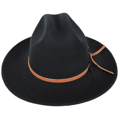 Scala | Adan Wool Felt Western Hat | 130440 | front | BLACK