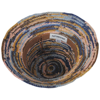 San Diego Hat Company | Iris Raffia Straw Bucket Hat | 103689 | under | MIXED BROWN