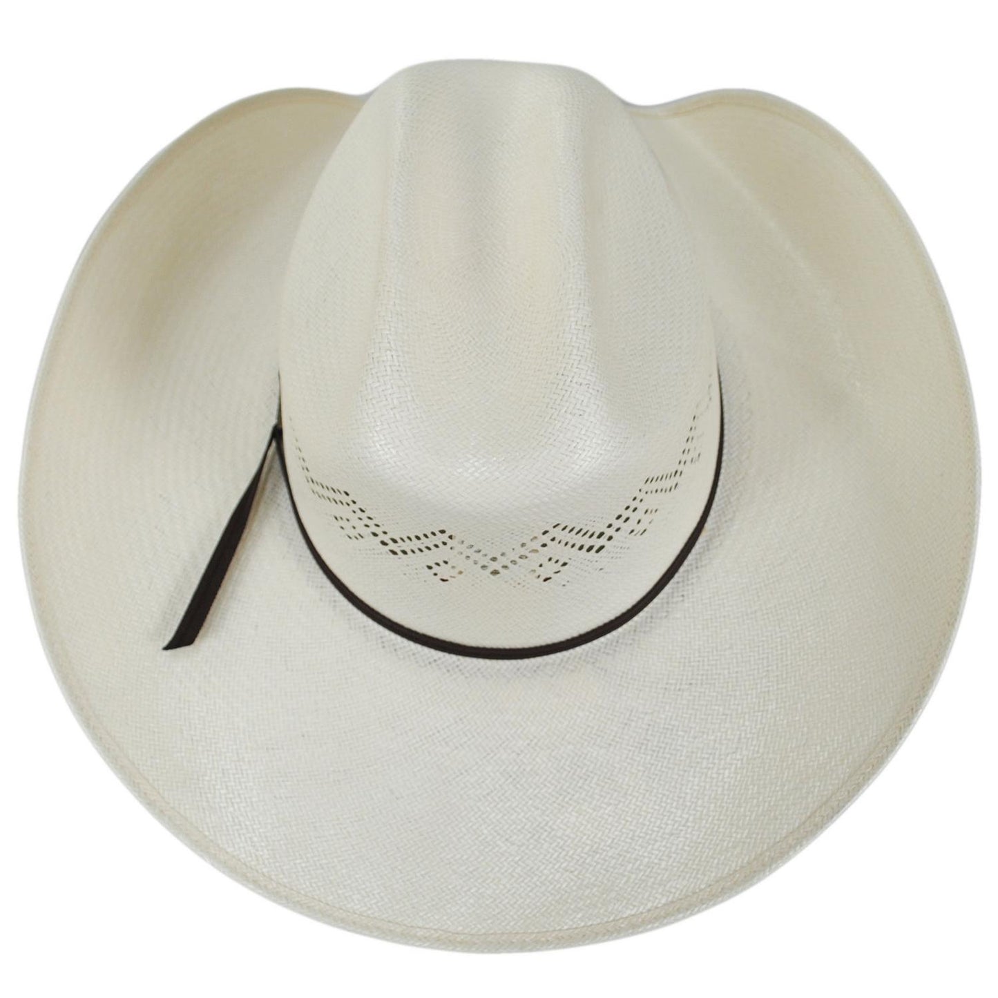 Bailey Western | Indio 15X Shantung Straw Western Hat | 127944 | top | IVORY