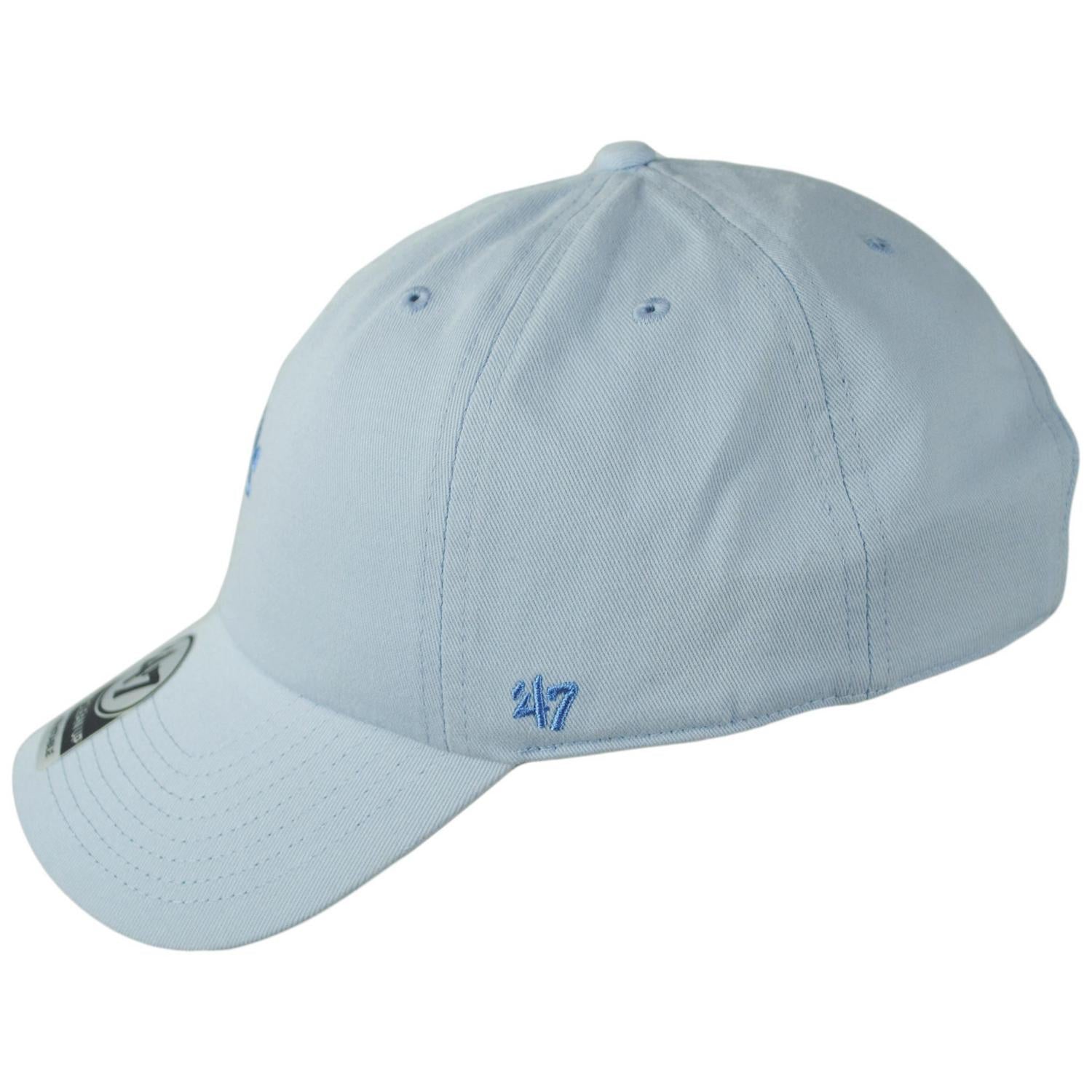 47 Brand | Los Angeles Dodgers MLB Tonal Base Runner Clean Up Strapback Baseball Cap Dad Hat | 203057 | profile | DIGITAL BLUE