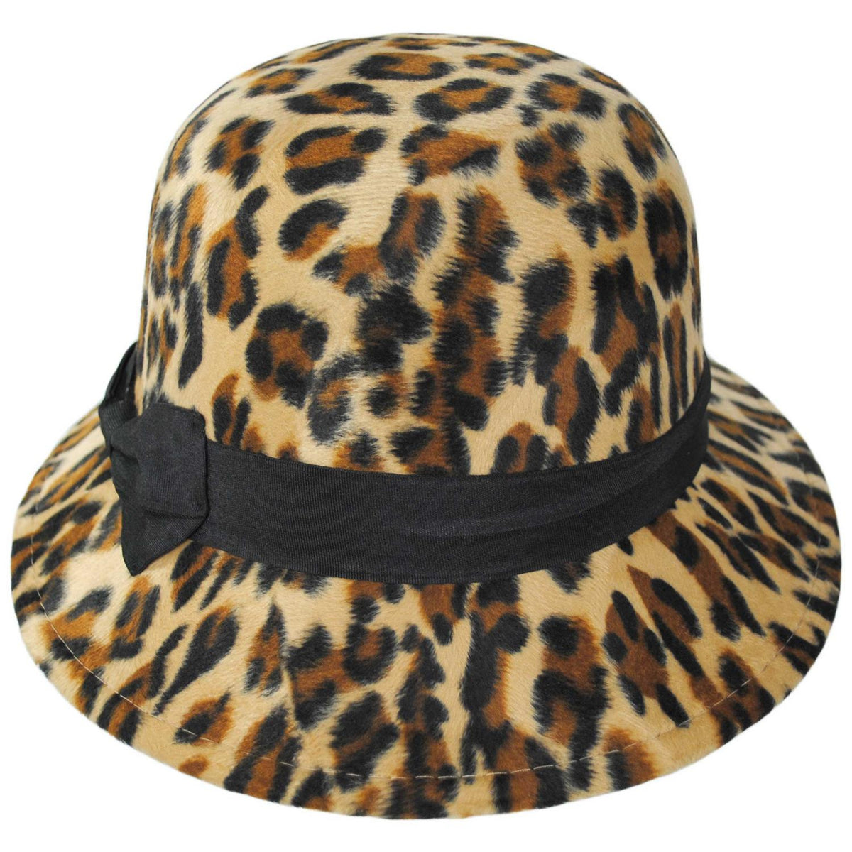San Diego Hat Company | Leopard Cloche Hat | 125221 | front | LEOPARD