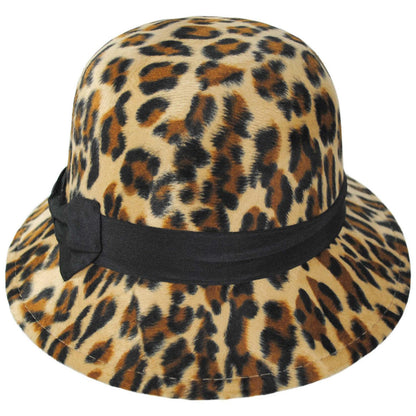 San Diego Hat Company | Leopard Cloche Hat | 125221 | front | LEOPARD