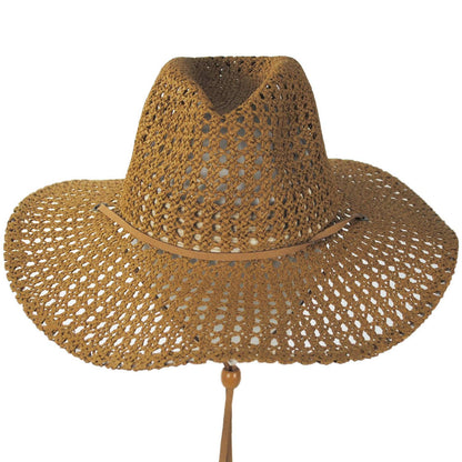 Kathy Jeanne | Shoreline Twisted Toyo Lifeguard Hat | 100733 | front | BROWN