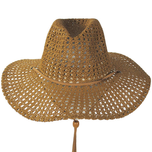 Kathy Jeanne | Shoreline Twisted Toyo Lifeguard Hat | 100733 | front | BROWN