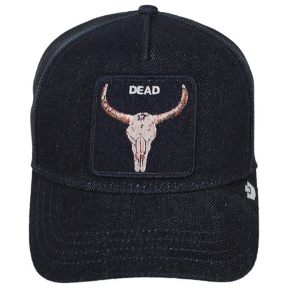 Goorin Bros | Dead Denim Mesh Trucker Snapback Baseball Cap | 200736 | front | DARK DENIM
