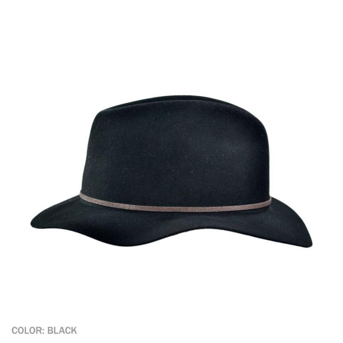 Bailey 1922 | Jackman Rollable Wool LiteFelt Fedora Hat | 130074 | under | BLACK