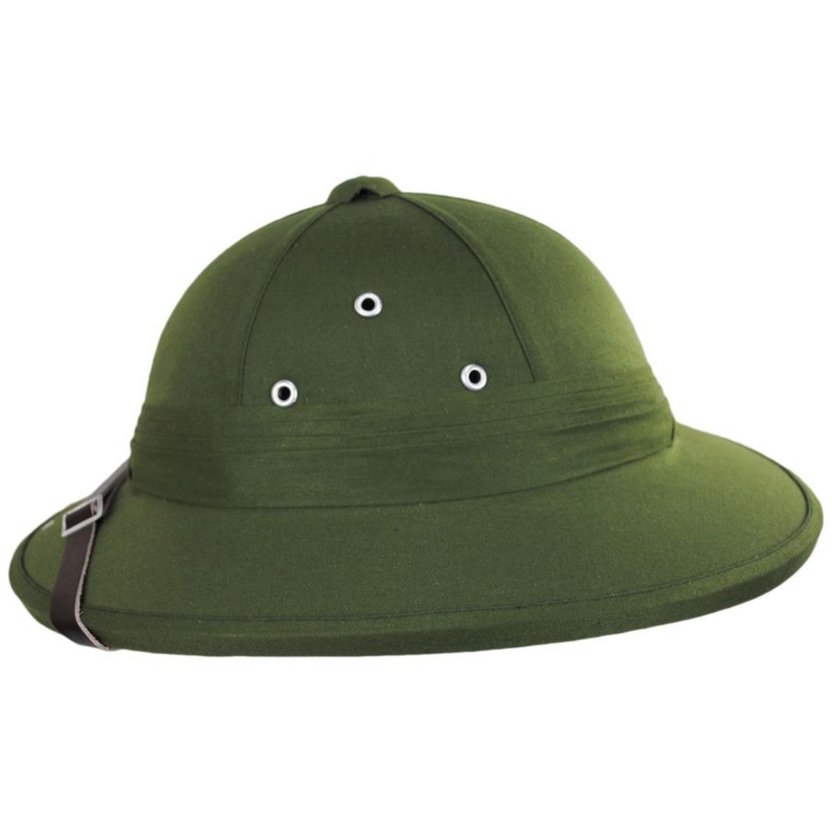 Village Hat Shop | French Pith Helmet | 155800 | profile | OLIVE GREEN
