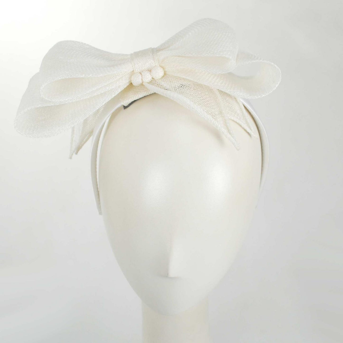 Kathy Jeanne | Mignonne Sinamay Straw Fascinator Hat | 122436 | front | IVORY