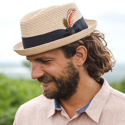 Jaxon Hats | Toyo Straw Diamond Crown Fedora Hat | 128503 | lsmone | TAN