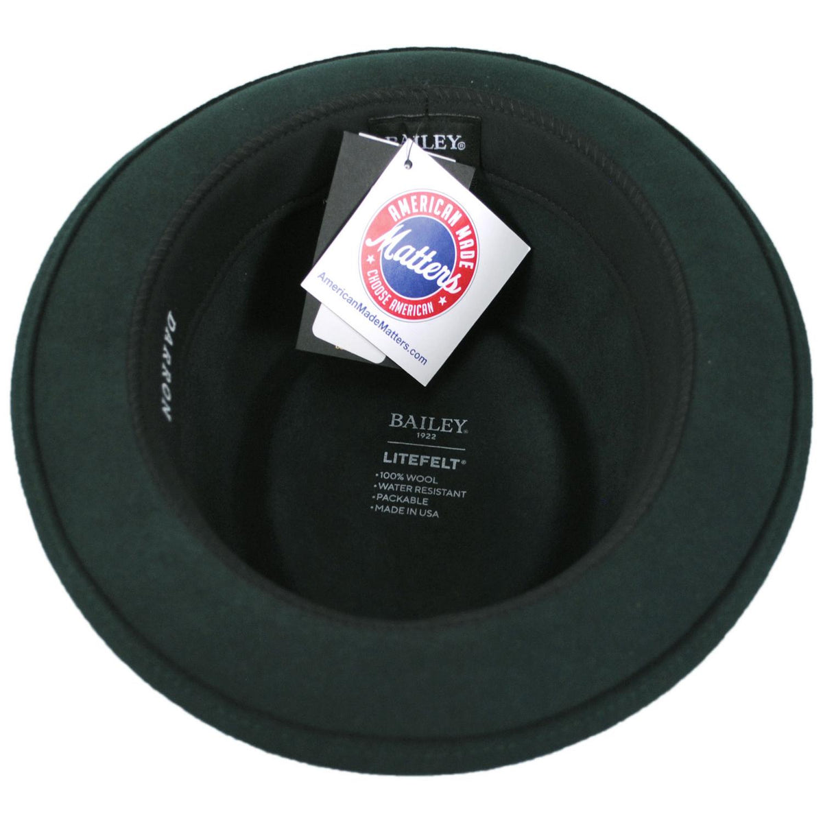 Bailey 1922 | Darron Wool LiteFelt Pork Pie Hat | 130000 | under | VIRIDIAN