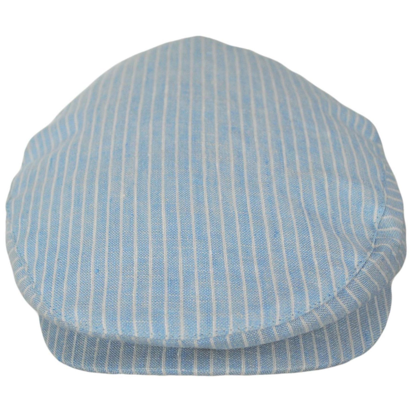 BRIXTON HATS | Hooligan Linen Stripe Ivy Cap | 161519 | front | LIGHT BLUE/WHITE