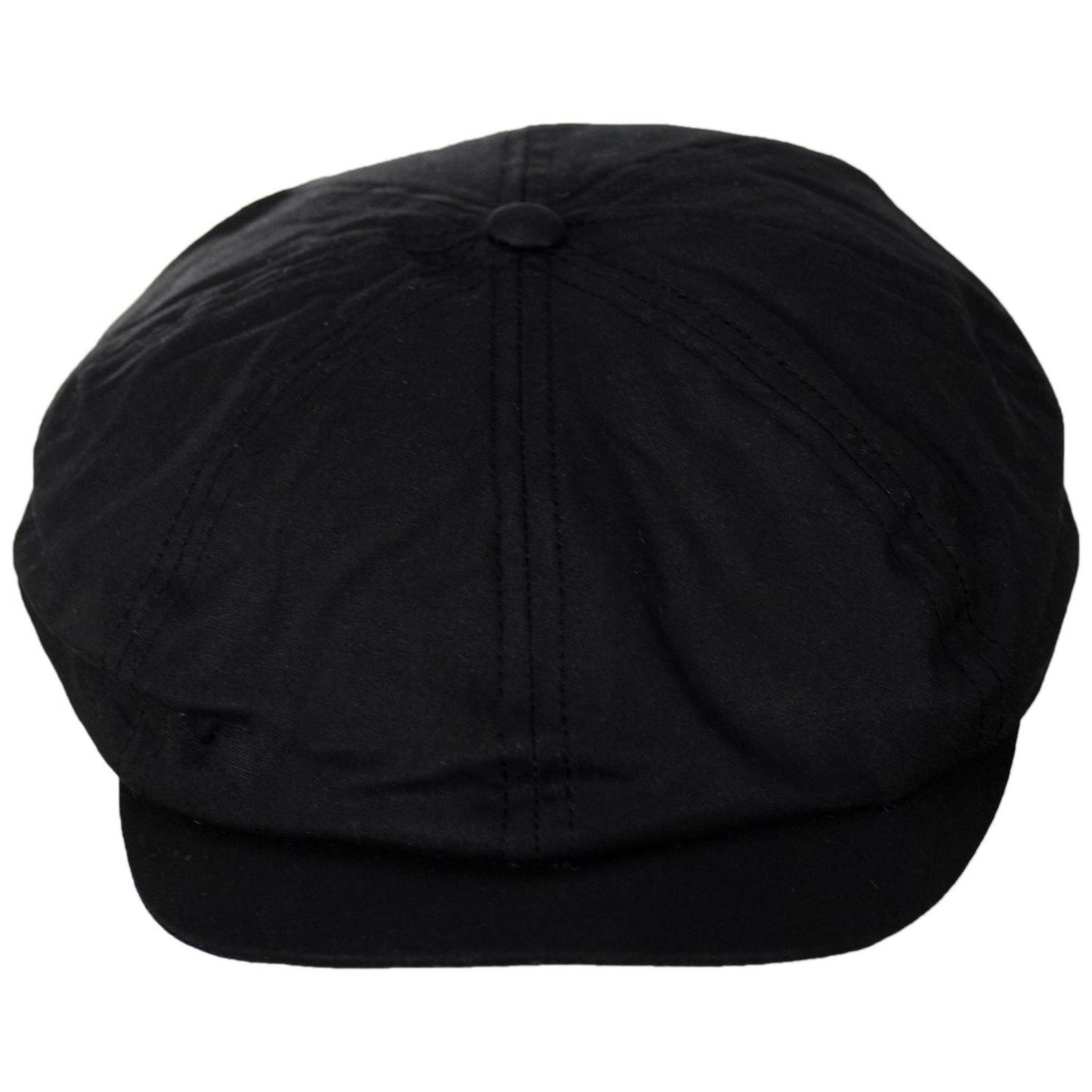 Jaxon & James | British Millerain Wax Cotton Newsboy Cap | 170010 | front | BLACK