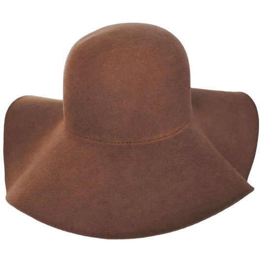 Scala | Boho Wool Felt Swinger Hat | 123472 | front | CAMEL