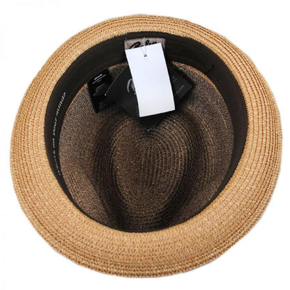 Bailey 1922 | Hooper Toyo Straw Blend Trilby Fedora Hat - Earth | 127777E | under | EARTH