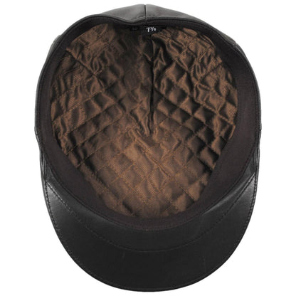 Stefeno Hats | Lambskin Luxe Ascot Cap | 171503 | under | BROWN
