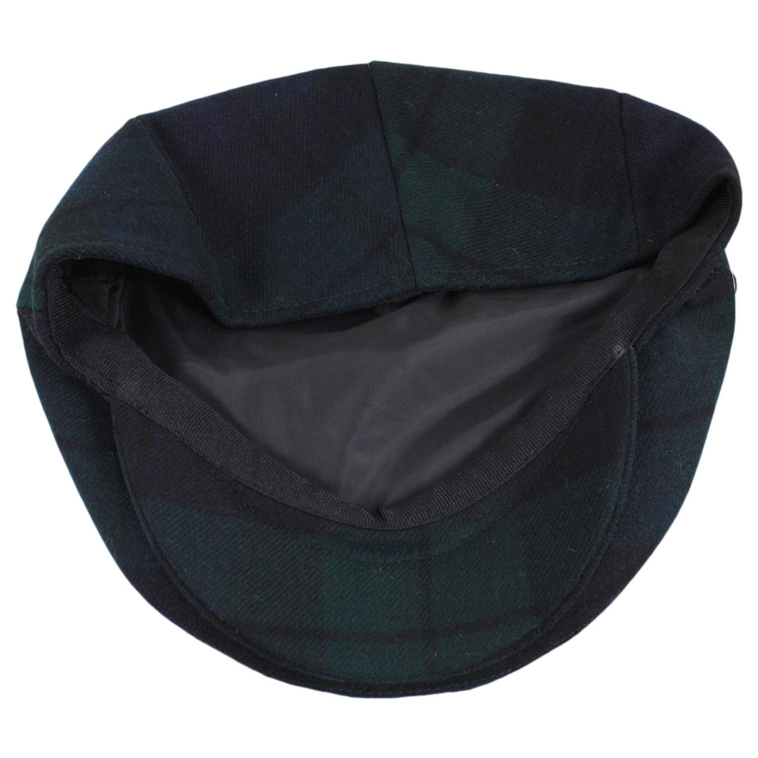 Baskerville Hat Company | Somerset Wool Plaid Ivy Cap | 167674 | under | NAVY/GREEN